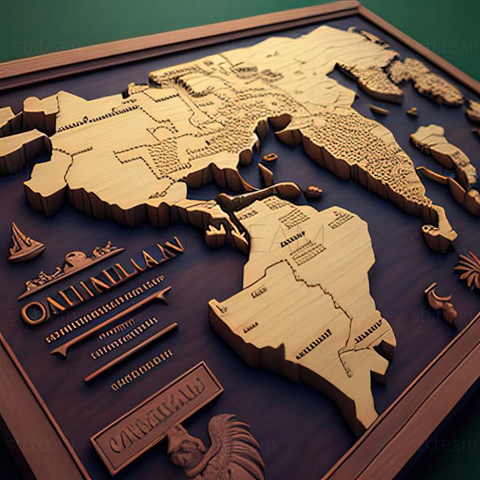 3D модель Набор карт Sid Meiers Civilization V Scramble Nations Map Pack ga (STL)